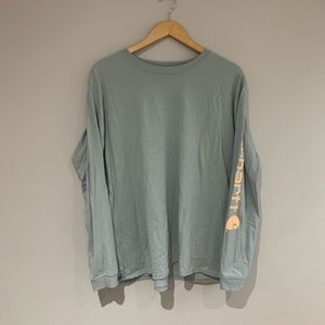 Steel Blue/Peach Carhartt Long Sleeve Shirt